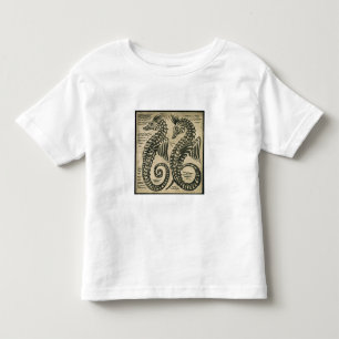 タツノオトシゴ(w/c紙で) トドラーTシャツ