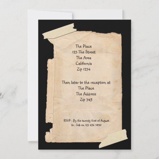 タティおもしろい紙ユーモア結婚ズ 招待状 (裏面)