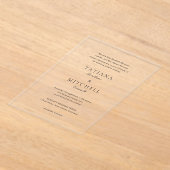 タティアナクラシックンエレガントウェディング アクリル招待状 (レイダウン)