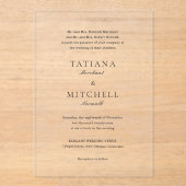 タティアナクラシックンエレガントウェディング アクリル招待状 (正面)