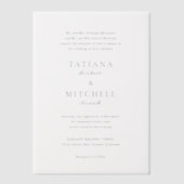 タティアナクラシックンエレガントウェディング ベラム紙招待状 (正面)