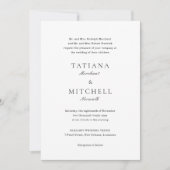 タティアナクラシックンエレガントウェディング 招待状 (正面)