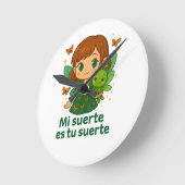 タティコレクションの壁掛け時計 - マジカルフェアリー ラウンド壁時計 (傾斜)