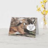 タテガミオオカミの挨拶状 カード (黄色い花)