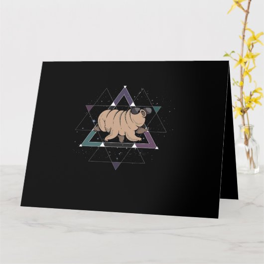 タディグレード宇宙サイエンスウォーターベアーラバーマイクロビオ カード (黄色い花)