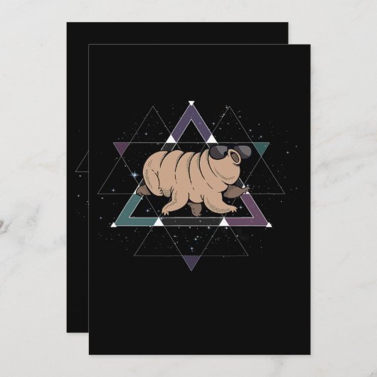 タディグレード宇宙サイエンスウォーターベアーラバーマイクロビオ 招待状 (正面/裏面)