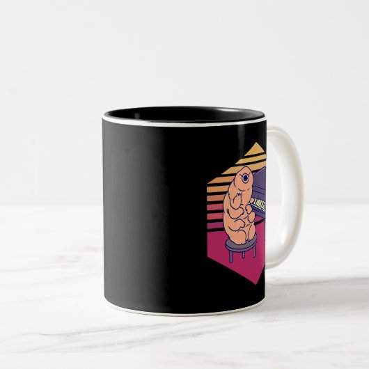 タディグレ遊ードのピアノヴィンテージ ツートーンマグカップ (正面右)