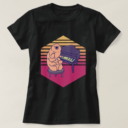 タディグレ遊ードのピアノヴィンテージ Tシャツ (デザイン正面)