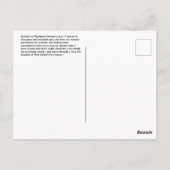 タデウス・スティーブンスの墓誌のはがき。 ポストカード (裏面)