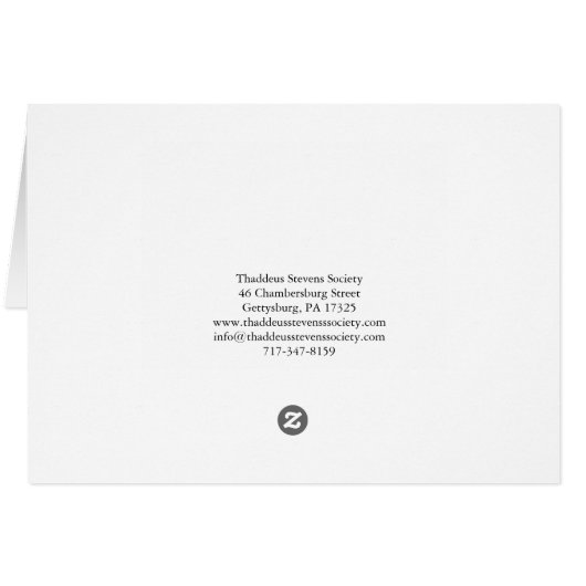 タデウス・スティーブンス・カード (裏面横)