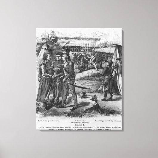 タデウズ・コシュツコの軍， 1794 キャンバスプリント (正面)