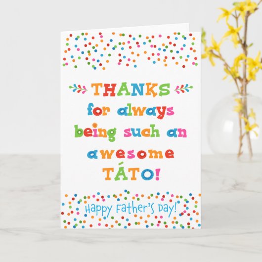 タトの父の日札 カード (黄色い花)