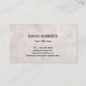 タトゥオールドブラッククロウ金ゴールドブラシストロークヴィンテージ 名刺 (裏面)