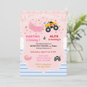 タトゥスとモンスタートラック兄弟姉妹誕生日招待状。 招待状 (スタンド正面)