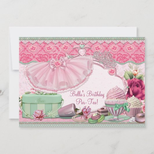 タトゥス&ティーパーティーガールズドレスアップ 招待状 (裏面)