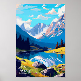 タトゥリーポーランドアートヴィンテージトラベルイラストレーション ポスター