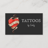 タトゥーあなたの名前シンプルのミニマル 名刺 (正面)