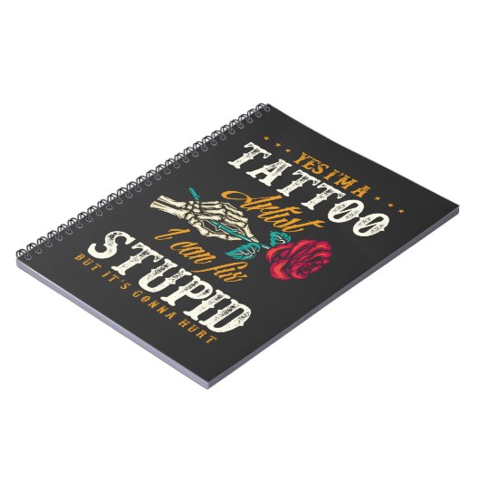 タトゥーおもしろいアーティスト皮肉引用文 ノートブック (左側)