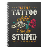 タトゥーおもしろいアーティスト皮肉引用文 ノートブック (正面)