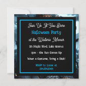 タトゥーかわいらしハローウィンパーティ付きゴシック様式の魔女 招待状 (裏面)