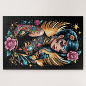 タトゥーとバラ2 ジグソーパズル (横)