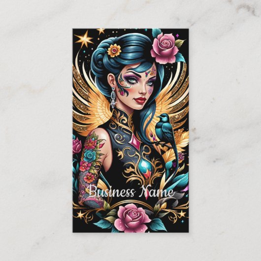 タトゥーとバラ2 名刺 (正面)