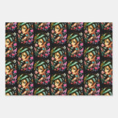 タトゥーとバラ ラッピングペーパーシート (正面3)