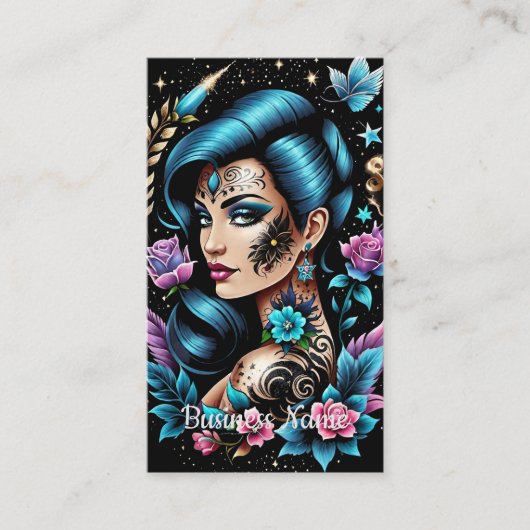 タトゥーとバラ 名刺 (正面)