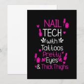 タトゥーのあるネイリスト 招待状 (正面/裏面)