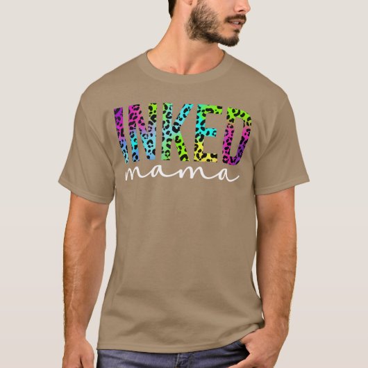 タトゥーのあるママ ヒョウ柄タトゥーママ タトゥー入りのママ Tシャツ (正面)