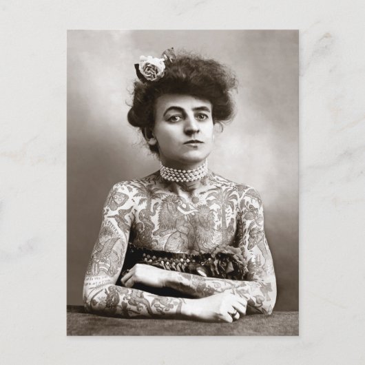 タトゥーのある女性, 1907年 ポストカード (正面)