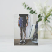 タトゥーのかわいい写真はがき ポストカード (スタンド正面)