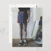 タトゥーのかわいい写真はがき ポストカード (正面/裏面)