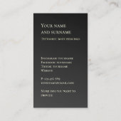 タトゥーのアーティストのタトゥーのスタジオの名刺 名刺 (裏面)