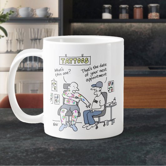 タトゥーのテーマ 楽しいタトゥーアーティスト ジャンボコーヒーマグカップ