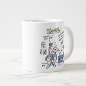 タトゥーのテーマ 楽しいタトゥーアーティスト ジャンボコーヒーマグカップ (正面右)