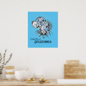 タトゥーのポスター"偉大なダン"ヘッドイラストレーション ポスター (キッチン)