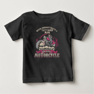 タトゥーのママライダーにバイクの実力を過小評価しないで ベビーTシャツ