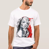 タトゥーの修道女 グラフィティアート  Tシャツ (正面)