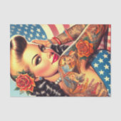 タトゥーの入ったアメリカの女の子 薄葉紙 (正面)