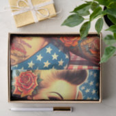 タトゥーの入ったアメリカの女の子 薄葉紙 (ギフト)