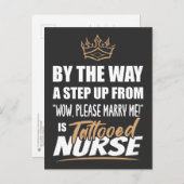 タトゥーの入った看護師は究極の魅力。楽しいプレゼント ポストカード (正面/裏面)