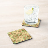 タトゥーの炎と円のパターン+あなたのバックガー。 コースター (右側)