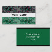 タトゥーの炎と円のパターン+あなたのバックガー。 名刺 (正面/裏面)