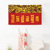 タトゥーの炎と円の赤+あなたのバック。&アイディア 横断幕 (インサイチュ)