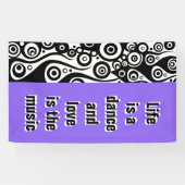 タトゥーの炎&サークル黒+あなたのバック。&アイディア 横断幕 (横)