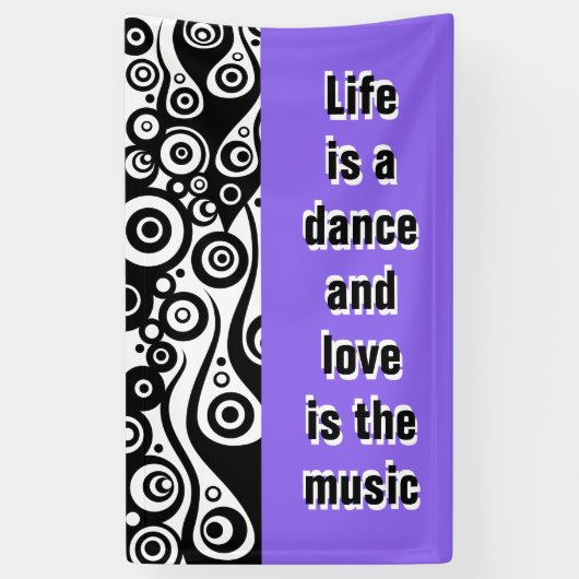 タトゥーの炎&サークル黒+あなたのバック。&アイディア 横断幕 (縦)