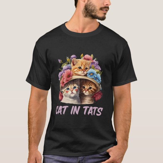 タトゥーの猫 Tシャツ (正面)