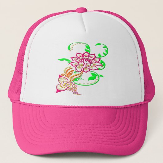 タトゥーの花 キャップ (正面)
