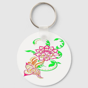 タトゥーの花 キーホルダー